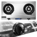 Midea Dapur Gas Keluli Tahan Karat 2 Penunu - 2 Burner Stainless Steel Gas Stove MGS-T2133S