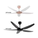 REZO Kipas Siling - Zetta 56'' Ceiling Fan 5 Blade with Remote Control DC Motor ZETTA (Rose Gold / Matt Black)