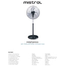Mistral 20" Industrial Stand Fan MISF2000