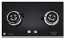 Faber Dapur Gas Kaca Tanam Built-In Glass Cooker Hob PRESTO-2B/76BK