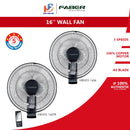 Faber Kipas Dinding Wall Fan 5 Blade (16”) FWF-VIENTO 1637R FWF-VIENTO-1636