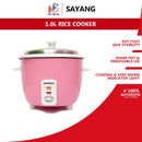 SAYANG Periuk Nasi Rice Cooker 1.0L YM20-GT (Pink)