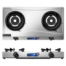 Midea Dapur Gas Keluli Tahan Karat 2 Penunu - 2 Burner Stainless Steel Gas Stove MGS-T2133S