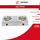 SAYANG Dapur Gas Double Burner Stainless Steel Gas Stove ELH0723