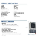 Morgan Penyejuk Udara Komersial MAC-AMPLEFLOW 16 Commercial Air Cooler 135L MAC-AMPLEFLOW 16