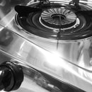 Midea Dapur Gas Keluli Tahan Karat 2 Penunu - 2 Burner Stainless Steel Gas Stove MGS-T2133S