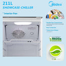 Midea Peti Sejuk Showcase 211L Glass Door MDRZ304FGG30