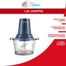 Midea Pengisar Chopper Elektrik 1.8L Glass Jar Chopper MBC-JC11