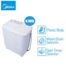 Midea Mesin Basuh Manual 9Kg Semi auto Washing Machine MSW-9008P