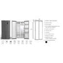 Faber (500L) Side By Side Inverter Refrigerator / Electronic Control Frost Free Fridge LUSSO SBS-500DG
