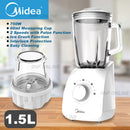 Midea 1.5L Glass Jar Blender With Dry Mill MBL-1190 MBL1190