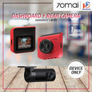 70 Mai Dash Cam A400 (Red) 70M-A400-RD + 70mai 1080P RC09 Rearview Cam 70M-RC09