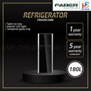 Faber 180L Fridge Refrigerator Frigor Glass Door peti sejuk 2 pintu FC 238 BK FRIGOR238BK