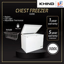 Khind peti sejuk beku Chest Freezer 300L FZ295