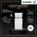 Khind Chest Freezer 99L peti sejuk beku FZ99