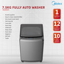 Midea 7.5KG Fully Auto Washing Machine MA200W75
