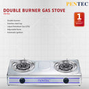 Pentec Dapur Gas Double Burner Epoxy Gas Stove MD-815