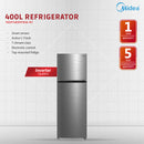 Midea Peti Sejuk 2 Pintu 338L 2 Door Refridgerator MDRT489MTB46-MY