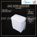 Midea 6Kg Semi auto Washing Machine MSW-6008P