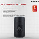 Khind Intelligent Cooker 0.7L MTK700 (BLACK) MTK700-BK