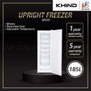 Khind Peti sejuk beku Upright Freezer 220L UF225 UF-225