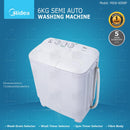 Midea 6Kg Semi auto Washing Machine MSW-6008P
