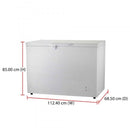 Midea Peti Sejuk Beku 390L Chest Freezer WD-300W (White Inner)