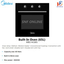 Midea 65L Built In Oven MBO-M1865