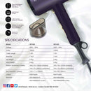 Khind Pengering Rambut 1800W Ionizer Hair Dryer HD1822