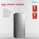 Midea Peti Sejuk Beku - Upright Freezer 188L MUF-208SD
