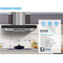 Midea Cooker Hood 1500m³/hr MCH-90B82