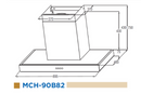 Midea Cooker Hood 1500m³/hr MCH-90B82