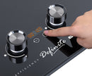 Milux MiLUX Dapur Gas Tanam Panel Sentuhan Digital Built In Hob Gas Cooker with Digital Touch Timer 4.8KW MGH-F255T