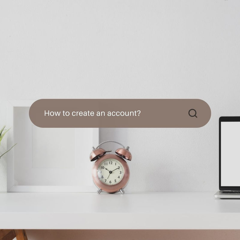 Create an account on our website
