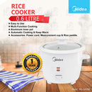 Midea Periuk Nasi Rice Cooker (0.6 L) MG-GP06B MGGP06B