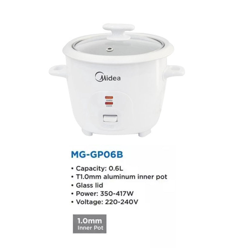 Midea Rice Cooker (0.6 L) MG-GP06B MGGP06B