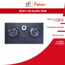 Faber Dapur Gas Triple Burner Built In Gas Hob Matt Black FBIH-G903B520TGM