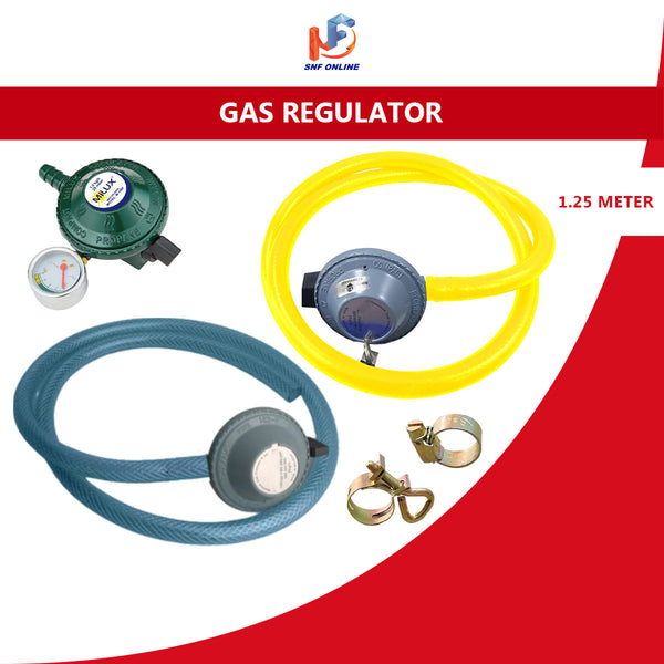 Eurogas / Apro / Milux / KSHome - Sirim Safety Low Pressure Gas Regulator Complete Double Safety Rubber Hose M-198F