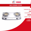 Aiwa Dapur Gas 9 Jets Stainless Steel Stove 10.4kW Gas Cooker AGS-9135SS