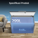 CHiQ Peti Sejuk Beku - (378L) Chest Freezer CCF299-GR
