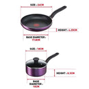 Tefal Set Kuali Cooking Source 3pcs Set Frypan 24cm + Saucepan 18cm Non-Stick B504S2 B504S295