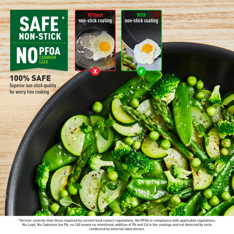 Tefal 32cm Cook Easy Wokpan Pan Non-Stick B50389 B5038995
