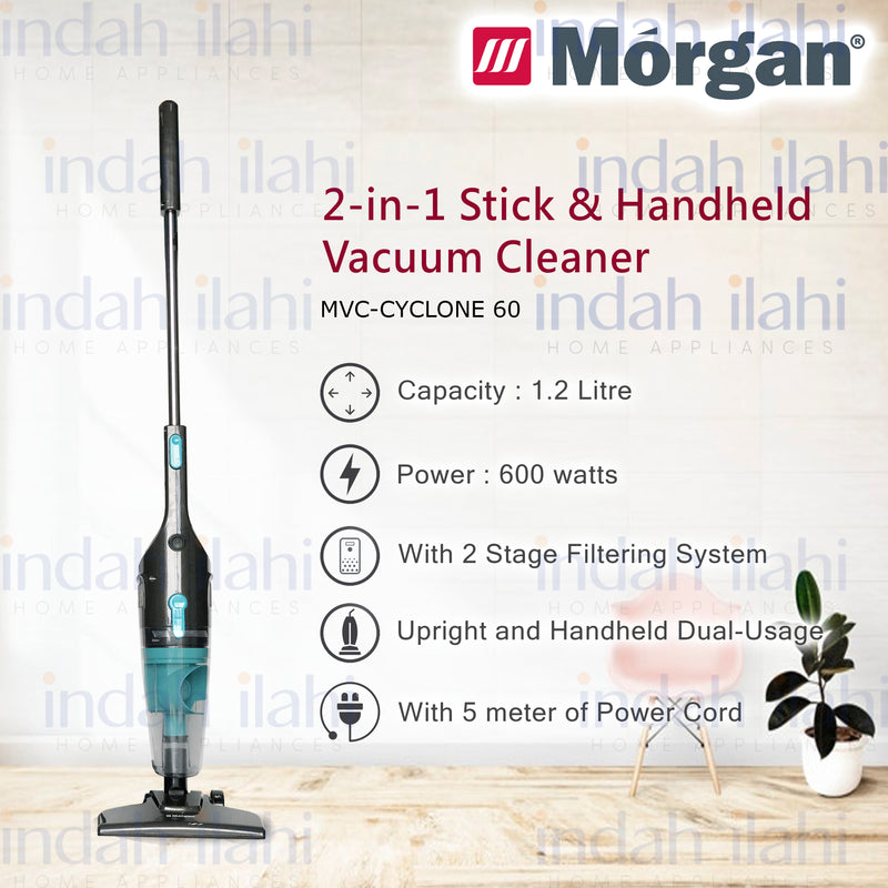 Morgan Upright Handheld Stick Vacuum (600 W) MVC-CYCLONE60