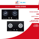 Elba Dapur Gas Kaca 2 Burner Tempered Glass Hob EGH-K8842G(BK) EGH-N8822G(BK)