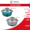 Milux Periuk Nasi Elektrik 10L Electric Rice Cooker MRC-5100 MRC5100 / MRC-5200 MRC-5200SE (PEACOCK)