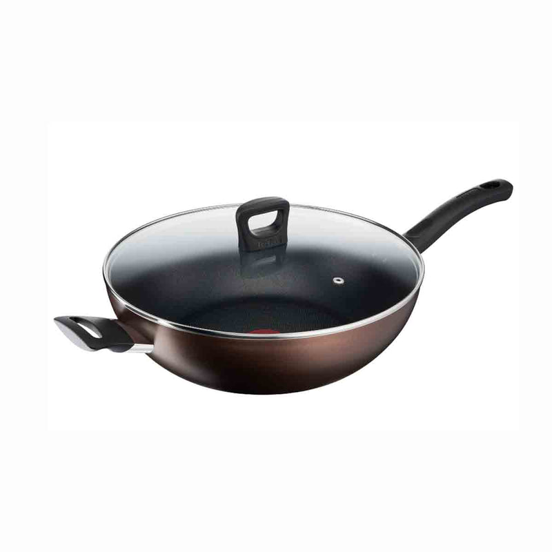 Tefal Cookware Day By Day Wokpan Pan Non-Stick WIth Lid (32cm) G14398 G1439895 (24cm) G14304 (28cm) G14366