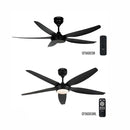 Khind Kipas Siling ZenAir 56"Ceiling Fan Remote Control CF56DC5R CF56DC6RL( Matt Black ) kipas siling