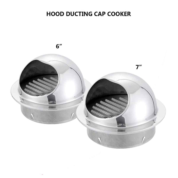Topi Saluran Udara Stainless Steel Ducting Cap 6’’ / 7’’ CAP6 CAP7 Penutup Saluran Hud