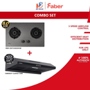 Faber Slim Hood Faberjet CLASSO 7688 + Faber Dapur Gas Tanam Built-In Cooker Hob Lavin Inox FBIH-GN752B400SSB