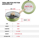 Tefal Kuali One-Pick-Pot 22cm with Lid (Beige) G1672524 (Avo Green) G1652524